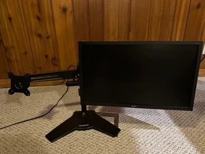 Planar Dual Monitor Stand (black) - also includes a used Acer 24" monitor - Zdjęcie 1 z 7