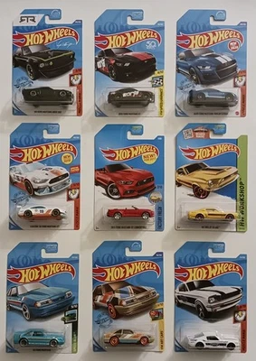 Lote de 9 Hot Wheels Ford Mustang 2015-2020 varios modelos años 1965-2018 Foto 1 de 4