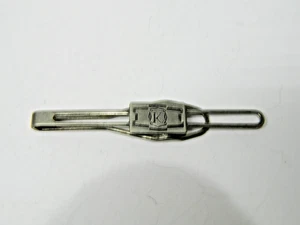 Vintage Silverplate Giant Grip letter "K" Tie Clip/Bar - Picture 1 of 2