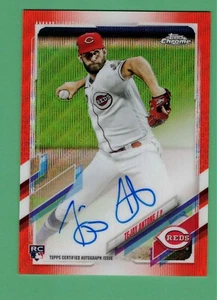 2021 TOPPS CHROME TEJAY ANTONE AUTO ORANGE WAVE REFRACTOR ROOKIE RC 24/25 REDS - Picture 1 of 2