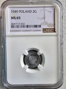 Poland 2 Groszy 1949 NGC MS 65 - Picture 1 of 2