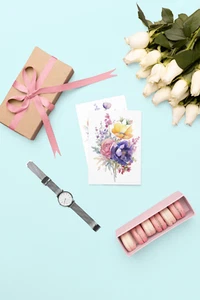 Flower Bouquet Postcards Set of 5 – Water Colour Handmade Floral Art Prints - Picture 1 of 11