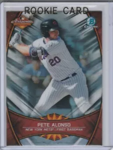 PETE ALONSO ROOKIE CARD Peter RC 2019 BOWMAN CHROME BASEBALL New York Mets! - Picture 1 of 2