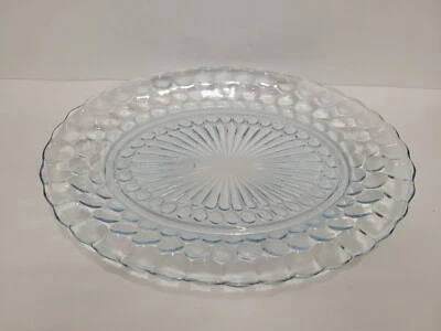 Plato para servir ovalado vintage de ancla con tinte azul burbuja 12 x 9" Foto 1 de 4