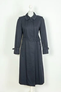 -Ladies Burberrys London Blue Nova Check Belted Trench Coat Size UK 14 US 10 - Picture 1 of 12