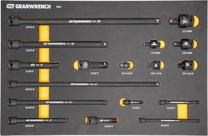 GEARWRENCH 17 Piece 1/4", 3/8", 1/2" Impact Drive Tool Accessories Set with EVA - Picture 1 of 16