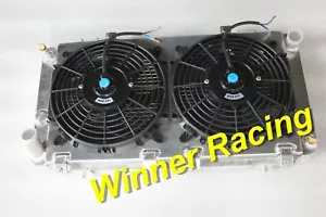 Radiator &Shroud &2*Electric Fan Fit Toyota MR2 AW11 1.6L 4 AGEL 1984-1989 - Picture 1 of 8