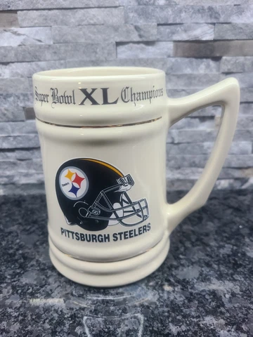 SUPER BOWL XL CHAMPIONS PITTSBURGH STEELERS IRON CITY BEER CERAMIC MUG Cover
