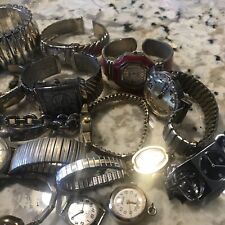 24 watches For parts Or Needs Battery bands Seiko But Mostly Mixed A Deal !!