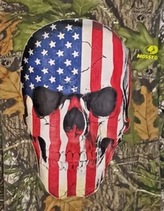 Men's Mossy Oak Obsession Camo Red / white / blue Skull T shirt 3XL - Picture 1 of 5