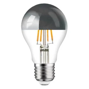 LED Filament Kopfspiegel Silber 4W = 40W E27 Glühlampe Glühbirne Glühfaden warm - Bild 1 von 1