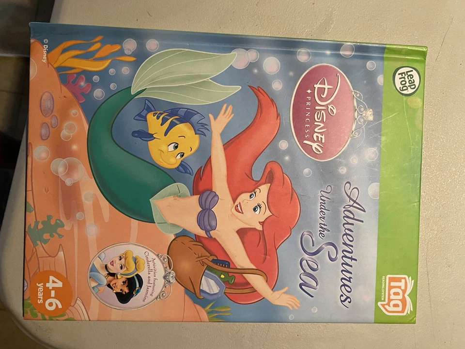 Vintage Disney Leap Frog Tag Reader Disney Princess "Adventures Under The Sea" - Image 1 of 1