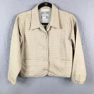 Territory Ahead Jacket Womens MP Medium Petite Tan Pleated Casual Gorpcore - Picture 1 of 15