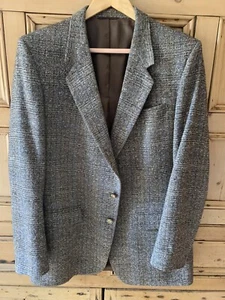 Louis Roth Sport Coat Tweed Cream Brown Blue Black 44 L - Picture 1 of 13