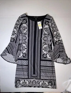 New INC International Concepts Grandeur Paisley Shift Dress Sz M NWT $79.50 - Picture 1 of 6