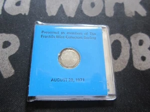 Apollo 14 Mission Mini-Münze 10.000 Körner Silber an Bord Mondreise 28.08.71 -JS19 - Bild 1 von 5