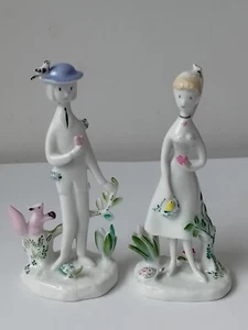 Rosenthal Raymond Peynet The Lovers Figurines Girl And Boy Studio Line 15cm - Picture 1 of 15