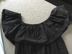 MISSGUIDED SCHWARZES SOMMERKLEID/SMART/STRANDKLEID MIT DURCHGEHENDEM KNOPFLEISTE - Bild 1 von 6