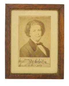 RUBINSTEIN, Anton. (1829–1894): Framed Portrait with Autograph Music Quotation - Picture 1 of 2
