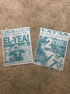 Denver Broncos Super Bowl Commemorative Printing Plates Rocky Mountain News RARE - Picture 1 of 5