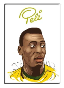 Pelé Pelé Football Player Brazil Magnet Fridge Magnets Drawing Pele - Picture 1 of 4