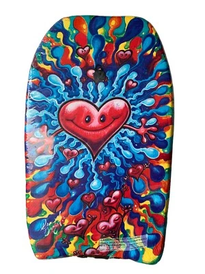 Drew Brophy Art RARE Happy Hearts Body Board Size Medium New - Image 1 of 4
