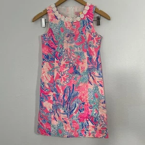 Lilly Pulitzer Dress Kids 14 Multicolor Mini Mila Shift Vacation Beach - Picture 1 of 7