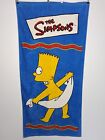 Vintage 90s Bart Simpson Beach Bath Towel Official Large Size 60.5 X 29.5 Inches