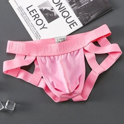 Calzoncillos con tirantes para hombre lencería ropa interior de algodón sin espalda T-back tanga Foto 1 de 4