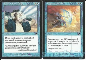MTG Magic the Gathering TCG SCOURGE Escudo de Dispersión y Rush of Knowledge - Imagen 1 de 1