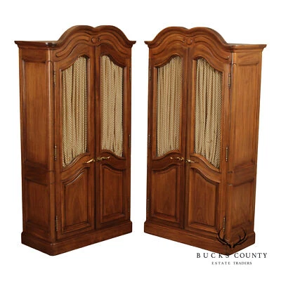 John Stuart French Louis XVI Style Pair of Vintage Armoires - Image 1 of 4