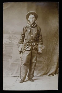 1900s Cowboy 5.5" x 3.5" Real Photo Postcard - Picture 1 of 2