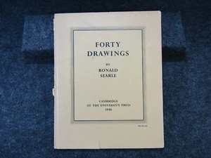 FORTY DRAWINGS By Ronald Searle 1st Edition 1946 WWll P.O.W. drawings - Picture 1 of 9