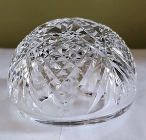Vintage Retired in 1986 Waterford Crystal Round Domed Hollow Paperweight 1980s - Picture 1 of 9