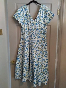 Collectif Maria Blueberry Swing Dress 2xl 18 - Picture 1 of 3