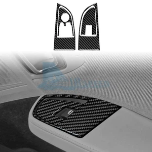 Door Window Lift Button Panel Stickers Black Carbon Fiber For BMW i3 2013-2022 - Picture 1 of 8