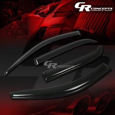 SMOKE TINT WINDOW SHADE VISOR/WIND DEFLECTOR VENT RAIN SHADE FOR 05-09 KM EX/LX Foto 1 de 4