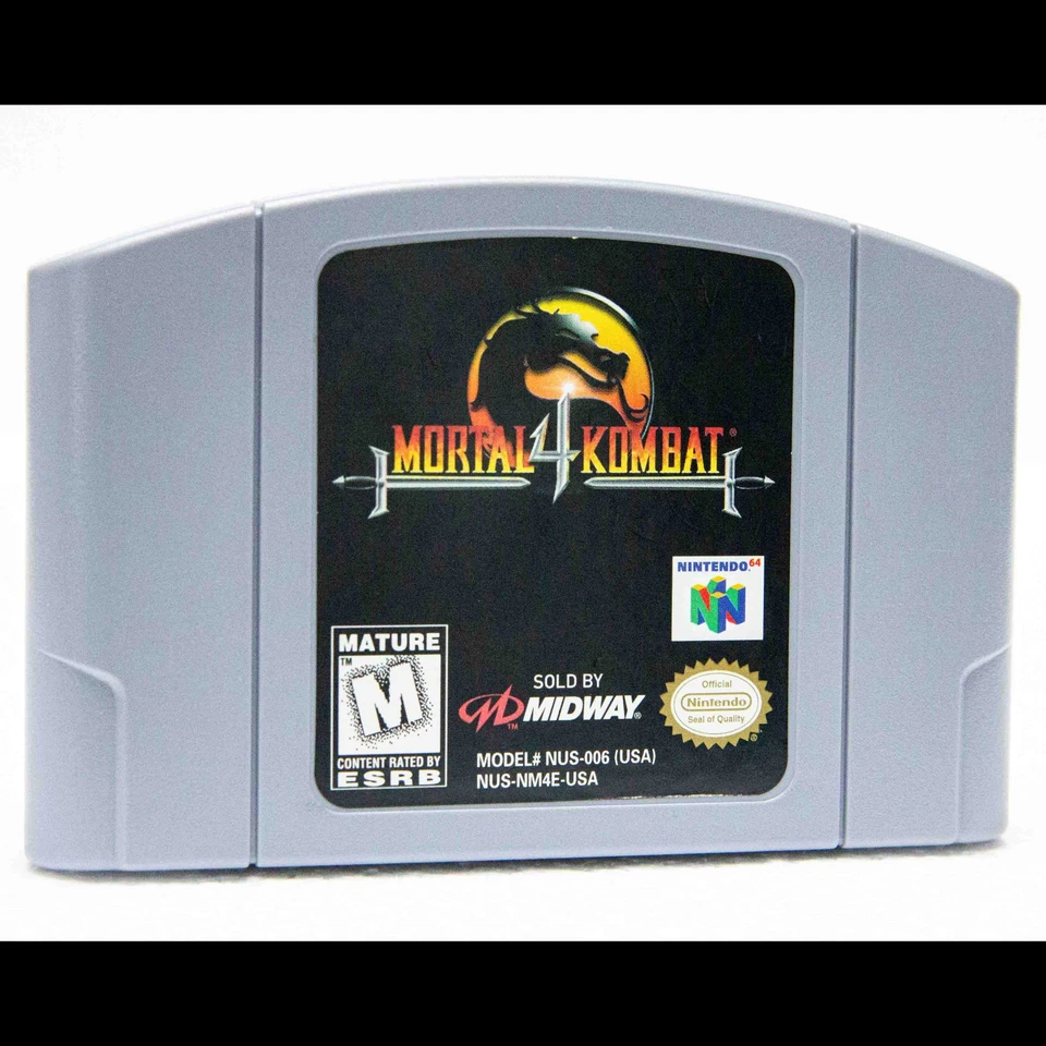 MORTAL KOMBAT 4 (1998) Video Game Cartridge | Nintendo 64 / N64 | Tested / Works - Image 1 of 4