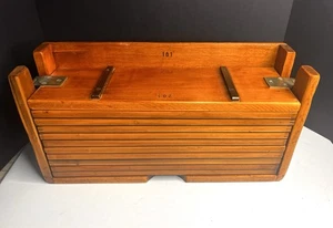 Antike Holz Tabak Blatt Trocknen Zigarre Form Box mit einzelnen Schubladen Nummeriert - Bild 1 von 16