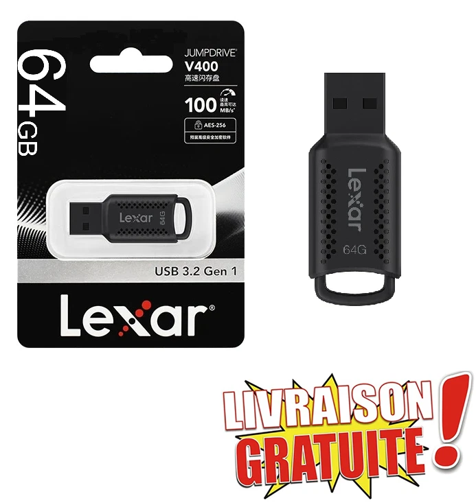 Clé USB 64Go Lexar USB 3.2 Ultra Speed 100Mo/s  Garantie Qualité - Photo 1/4