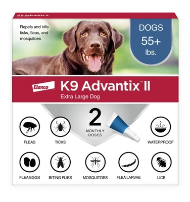 Flea/Tick Treatment - K9 Advantix II Large Dogs Pet Breed Animal Health Itch - Image 1 of 2