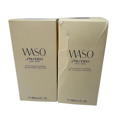 Shiseido WASO Limpador Suave Rápido 5 fl oz Cada Novo na Caixa Lote De 2 - Imagem 1 de 4