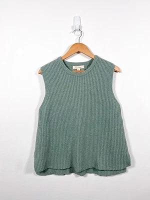 Seasalt Sweater Vest Size 16 Green Chunky Knit Top Sleeveless Jumper Gull Rising - Image 1 of 4