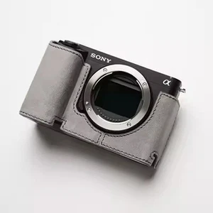 Genuine Real Leather Camera Bag Protect Case Cover Base For Sony ZVE1 ZV-E1 - Picture 1 of 34
