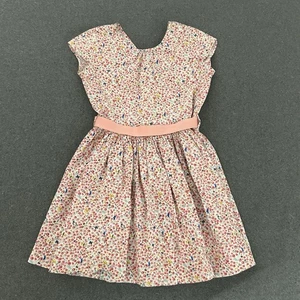 Petit Bateau Girls Pink Floral Dress 8 Cotton Classic France Lightweight READ - Picture 1 of 14