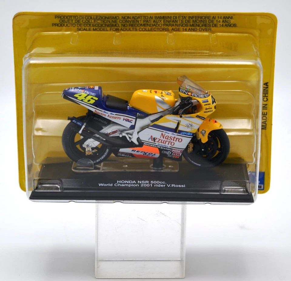 DIE CAST „HONDA NSR 500CC - WELTMEISTER 2001 - V. ROSSI“ PROTAR MAßSTAB 1/22 - Bild 1 von 1