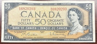 1954 - пятьдесят долларов канадская банкнота - 50 $, Банк Канады - Изображение 1 из 2