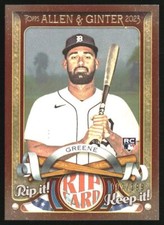 2023 Topps Allen and Ginter Rip Cards #RCRG Riley Greene RC /199