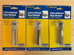 Brass Craft Internal Pipe Wrenches, Lot Of 3, 2 Sizes; 1/2 In & 3/8 In - Picture 1 of 2