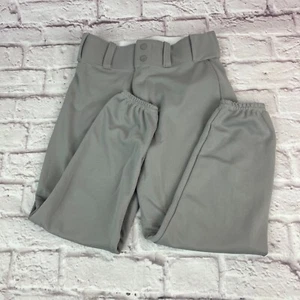 Alleson Youth Baseball Pants Boys Knicker Elastic Waist Athletic Size Large Gray - Picture 1 of 10